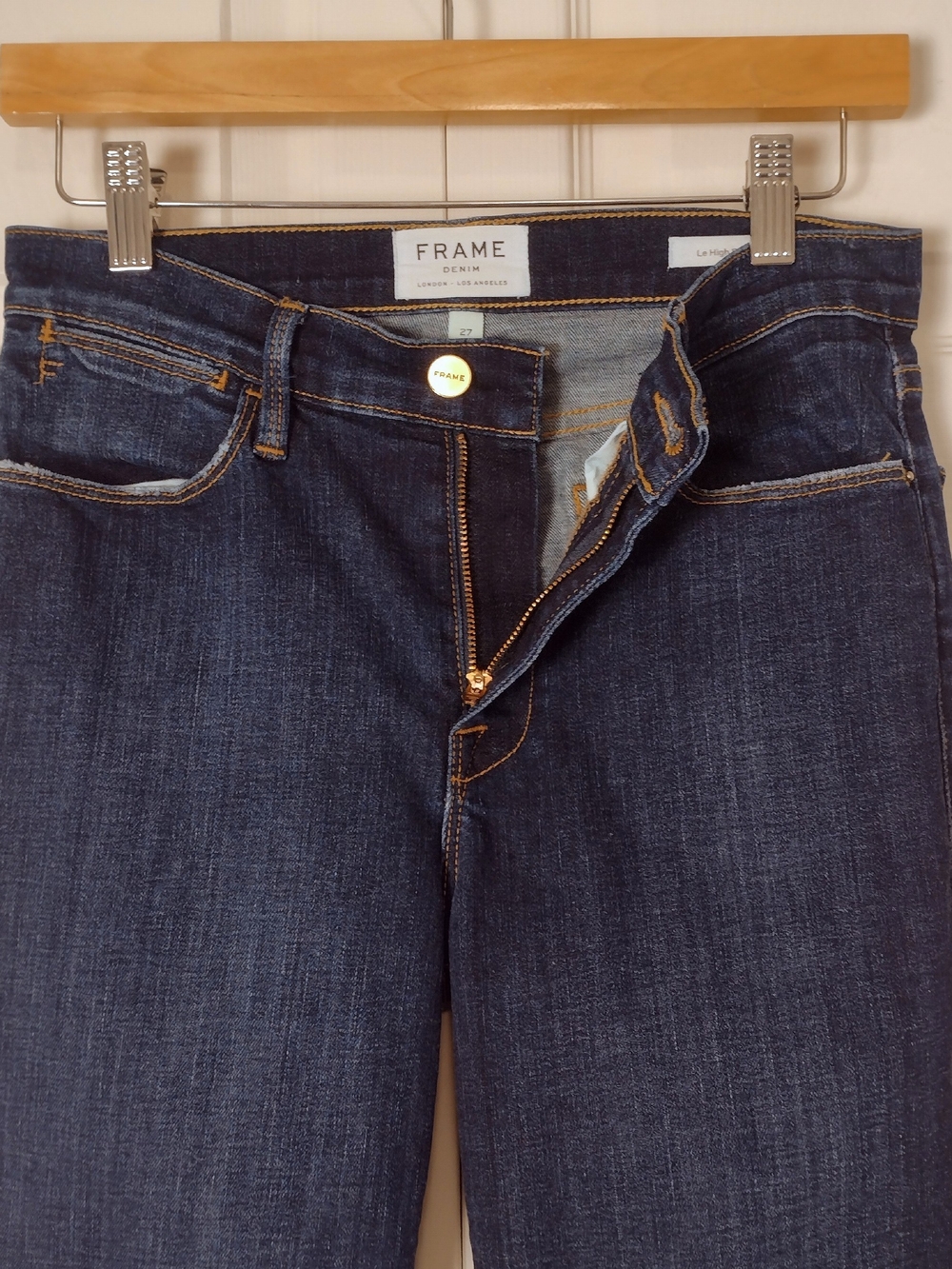 Frame Denim Le High Straight Jeans Snap Ankle Split Hem - Picture 5 of 16